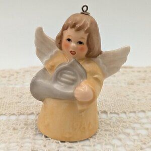 Vintage Goebel  Porcelain Christmas Bell Ornament - Made in Germany